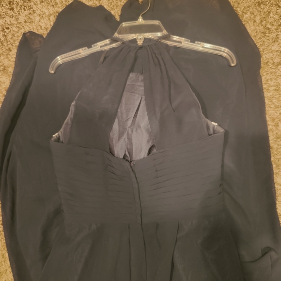 David's Bridal Formal Dress Navy Blue Size 18 Zip Back - Picture 2 of 8